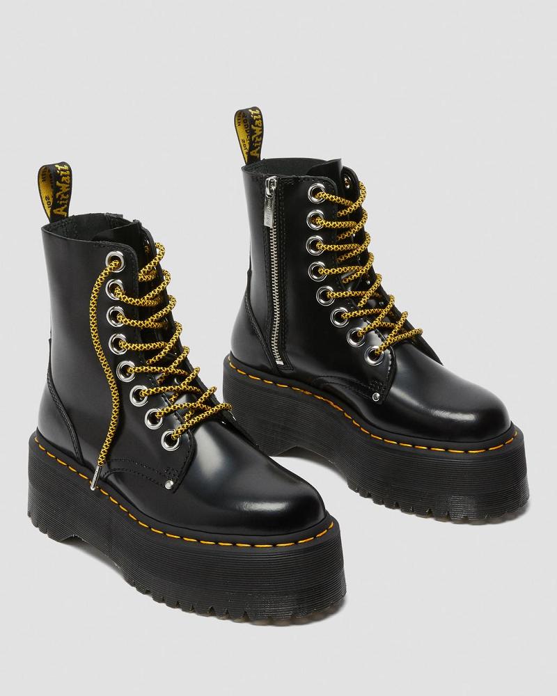 Dr Martens Jadon Max Platform Støvler Dame Sort | DK 239ILH